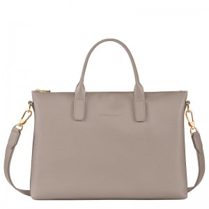 Longchamp Le Foulonné S Briefcase Turtledove | VTGQA-7839