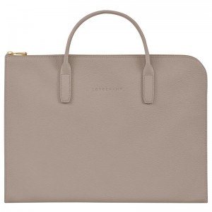 Longchamp Le Foulonné S Briefcase Turtledove | MARKG-7942