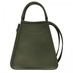 Longchamp Le Foulonné S Handbag Kaki | FQVLP-4192