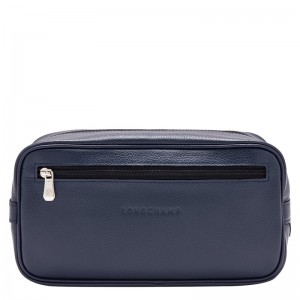 Longchamp Le Foulonné Toiletry Case Bleumarin | DCOMK-3628