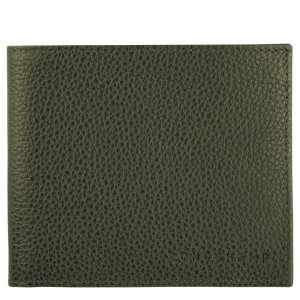 Longchamp Le Foulonné Wallet Kaki | SNOUQ-7395