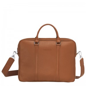 Longchamp Le Foulonné Xs Briefcase Caramel | CWDZM-3580
