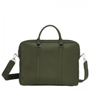 Longchamp Le Foulonné Xs Briefcase Kaki | LOFXQ-8673