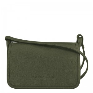 Longchamp Le Foulonné Xs Clutch Kaki | HSIQE-8307