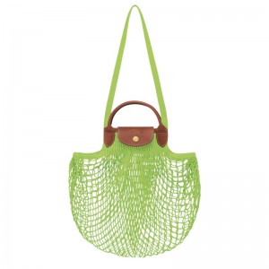 Longchamp Le Pliage Filet L Mesh Bag Verzi Albastru Deschis | BMUEW-4781