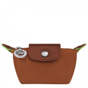 Longchamp Le Pliage Green Coin Purse Cognac | IODUR-9571