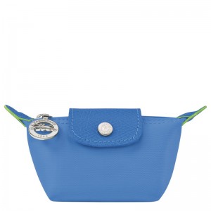 Longchamp Le Pliage Green Coin Purse Cornflower | RETLV-3418