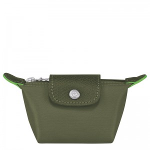 Longchamp Le Pliage Green Coin Purse Forest | SXRDW-6579