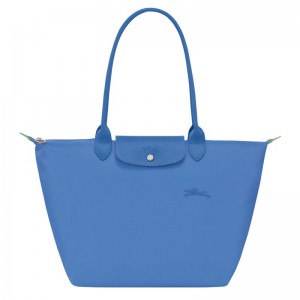 Longchamp Le Pliage Green L Tote Bag Cornflower | ZWDXE-6937