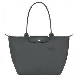 Longchamp Le Pliage Green L Tote Bag Graphite | ECSTG-1748