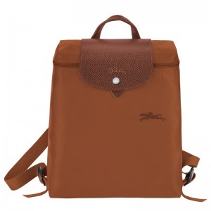 Longchamp Le Pliage Green M Backpack Cognac | VEKAF-5160