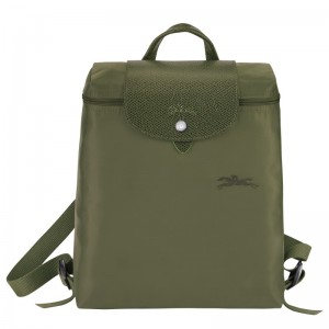 Longchamp Le Pliage Green M Backpack Forest | JTUOK-4093
