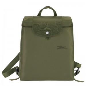 Longchamp Le Pliage Green M Backpack Forest | WCRDU-5641