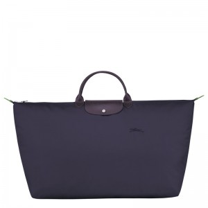 Longchamp Le Pliage Green M Travel Bag Bilberry | LSPWA-6430