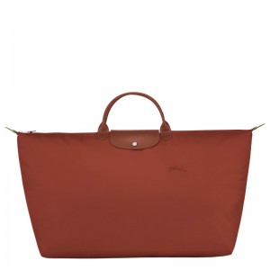 Longchamp Le Pliage Green M Travel Bag Chestnut | SHNDR-1849