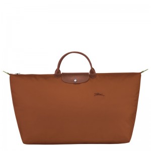 Longchamp Le Pliage Green M Travel Bag Cognac | JKNIY-9067