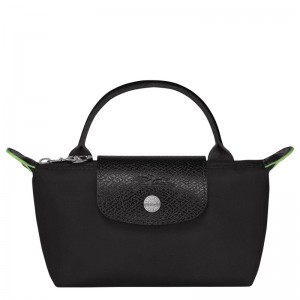 Longchamp Le Pliage Green Pouch With Handle Negrii | THLJS-3548