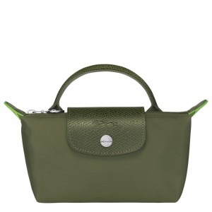 Longchamp Le Pliage Green Pouch With Handle Forest | LIKTQ-3096