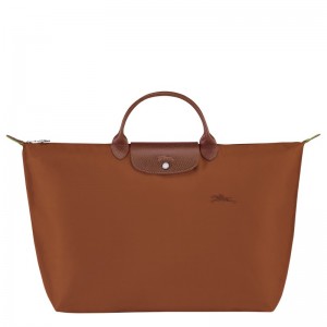 Longchamp Le Pliage Green S Travel Bag Cognac | YZHLQ-8417