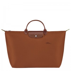 Longchamp Le Pliage Green S Travel Bag Cognac | UCJOK-2931