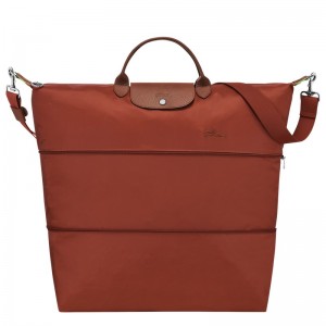 Longchamp Le Pliage Green Travel Bag Expandable Chestnut | MNQBE-5342