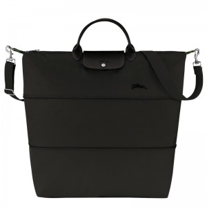 Longchamp Le Pliage Green Travel Bag Expandable Negrii | VYHFK-4169