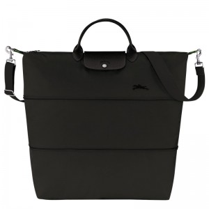 Longchamp Le Pliage Green Travel Bag Expandable Negrii | SFPVO-5960