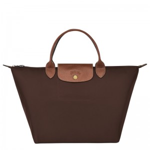 Longchamp Le Pliage Original M Handbag Ebony | JHCBV-8017