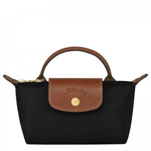 Longchamp Le Pliage Original Pouch With Handle Negrii | QKVLA-5461
