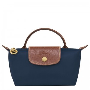 Longchamp Le Pliage Original Pouch With Handle Bleumarin | HNRWX-0469