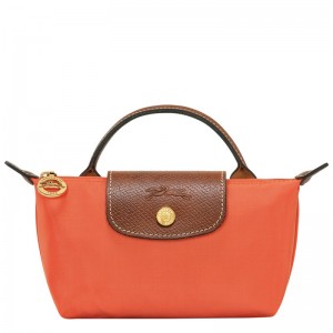 Longchamp Le Pliage Original Pouch With Handle Portocalii | FUMCR-2516