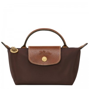 Longchamp Le Pliage Original Pouch With Handle Ebony | XOPUH-8795
