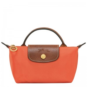Longchamp Le Pliage Original Pouch With Handle Portocalii | OBPLD-8401