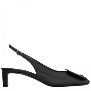 Longchamp Le Pliage Xtra Slingback Pumps Negrii | WIYNG-2596
