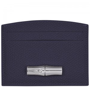 Longchamp Le Roseau Card Holder Bilberry | XOKPW-3175