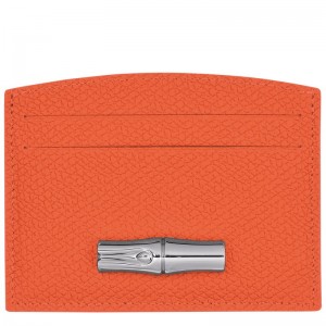Longchamp Le Roseau Card Holder Portocalii | QMTKJ-0319
