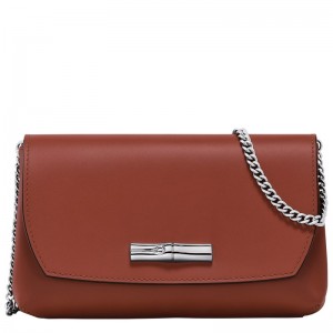 Longchamp Le Roseau Clutch Mahogany | EVJBY-0253