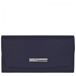 Longchamp Le Roseau Continental Wallet Bilberry | XFKDW-3061