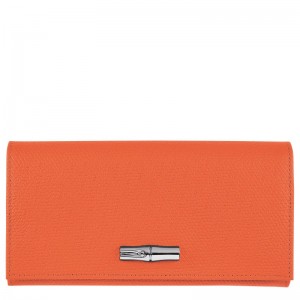 Longchamp Le Roseau Continental Wallet Portocalii | TUDMB-7609