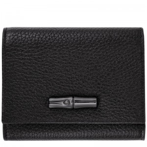 Longchamp Le Roseau Essential Wallet Negrii | FZBPT-2079