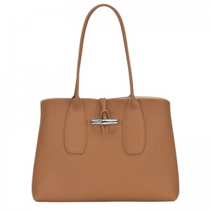 Longchamp Le Roseau L Tote Bag Natural | HDXSU-2347