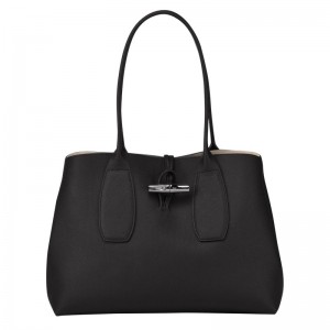 Longchamp Le Roseau L Tote Bag Negrii | SBIQK-2793