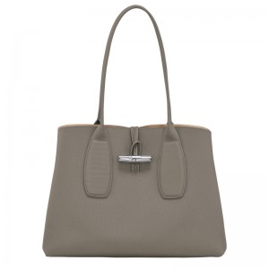 Longchamp Le Roseau L Tote Bag Turtledove | CAOQB-5186