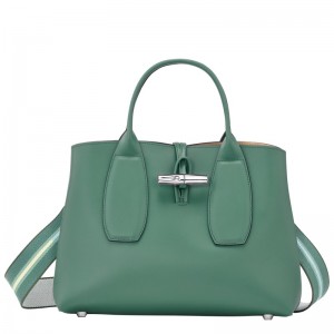 Longchamp Le Roseau M Handbag Sage | CPRDG-4379
