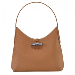 Longchamp Le Roseau M Hobo Bag Natural | QIFJA-5419
