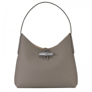 Longchamp Le Roseau M Hobo Bag Turtledove | IGLOC-3628