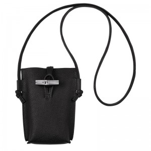 Longchamp Le Roseau Phone Case With Lace Negrii | QFDPJ-8039