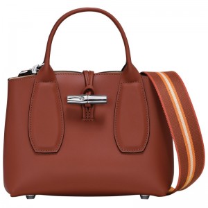 Longchamp Le Roseau S Handbag Mahogany | PMSLF-9236