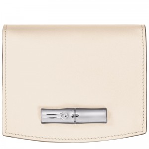 Longchamp Le Roseau Wallet Ecru | MFXKV-5176