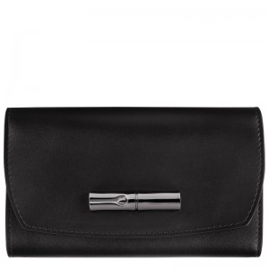 Longchamp Le Roseau Wallet Negrii | EYMFQ-1087